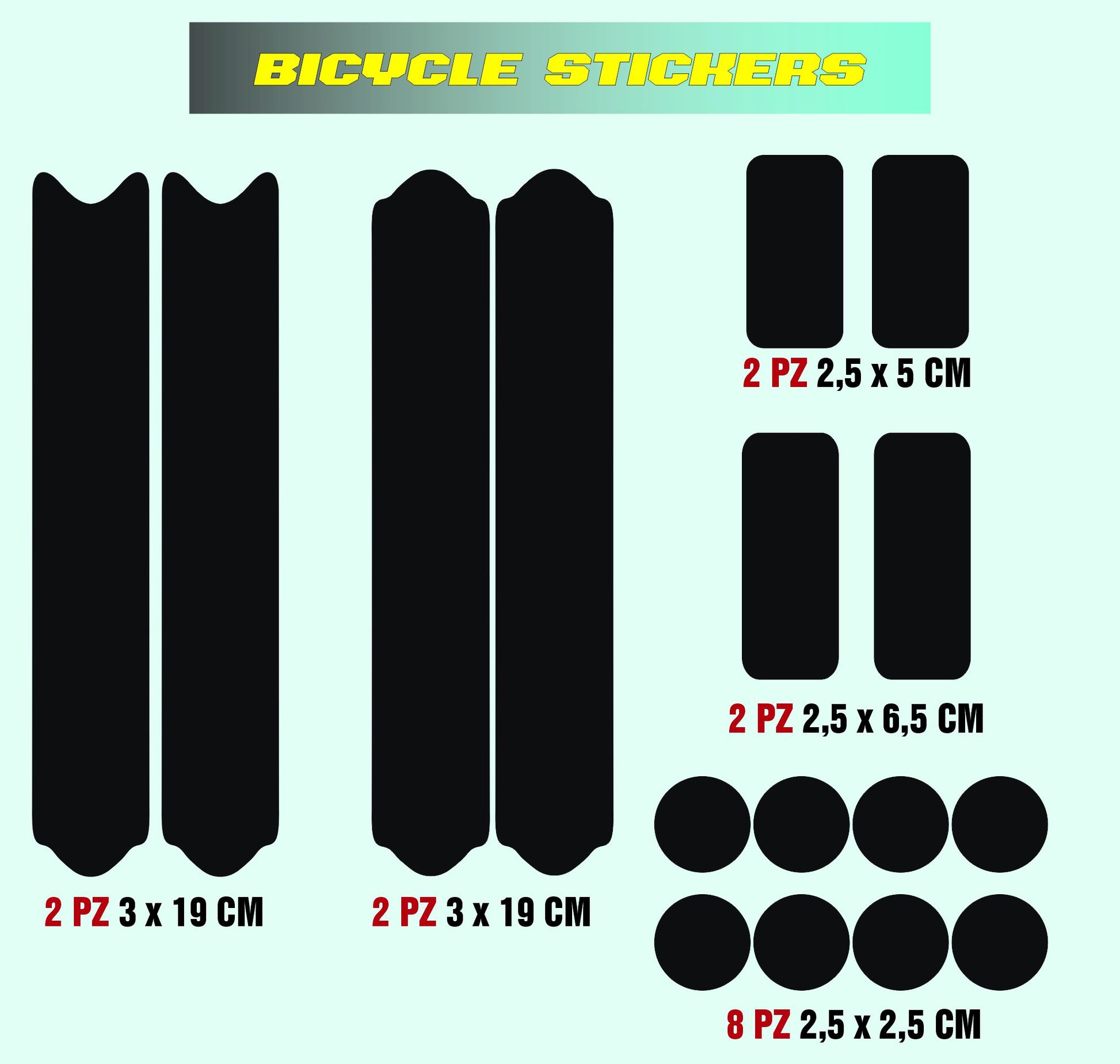  set adesivi decal vinile