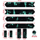Kit 16 Adesivi Protettivi Bici Nero e Verde acqua| MTB, Corsa, Fat Bike, E-Bike B0221