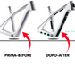 Kit 16 Adesivi Protettivi Bici Nero e Verde acqua| MTB, Corsa, Fat Bike, E-Bike B0221