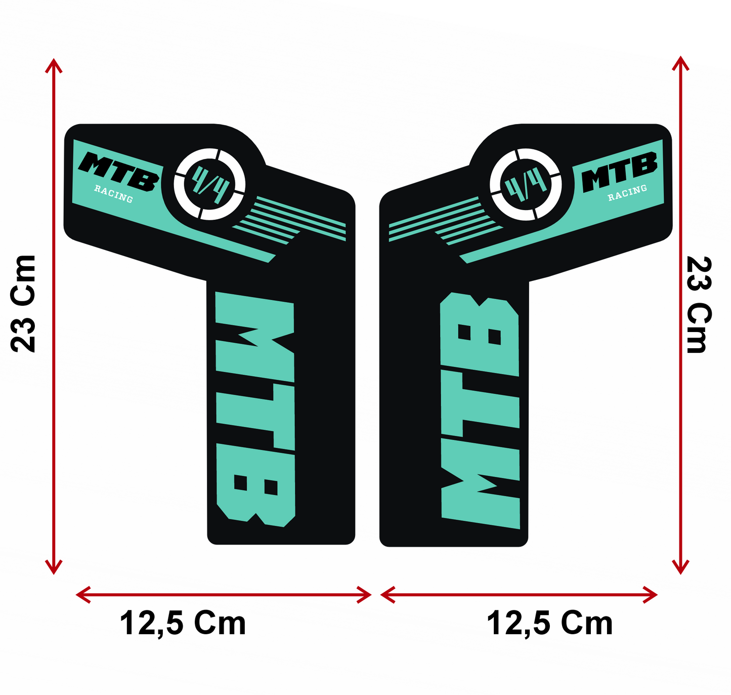 Adesivi Forcella MTB – Sticker Resistenti per Ammortizzatori Anteriori – Decalcomanie Vinile Impermeabili per Mountain Bike – Tuning Bici Personalizzato B0223