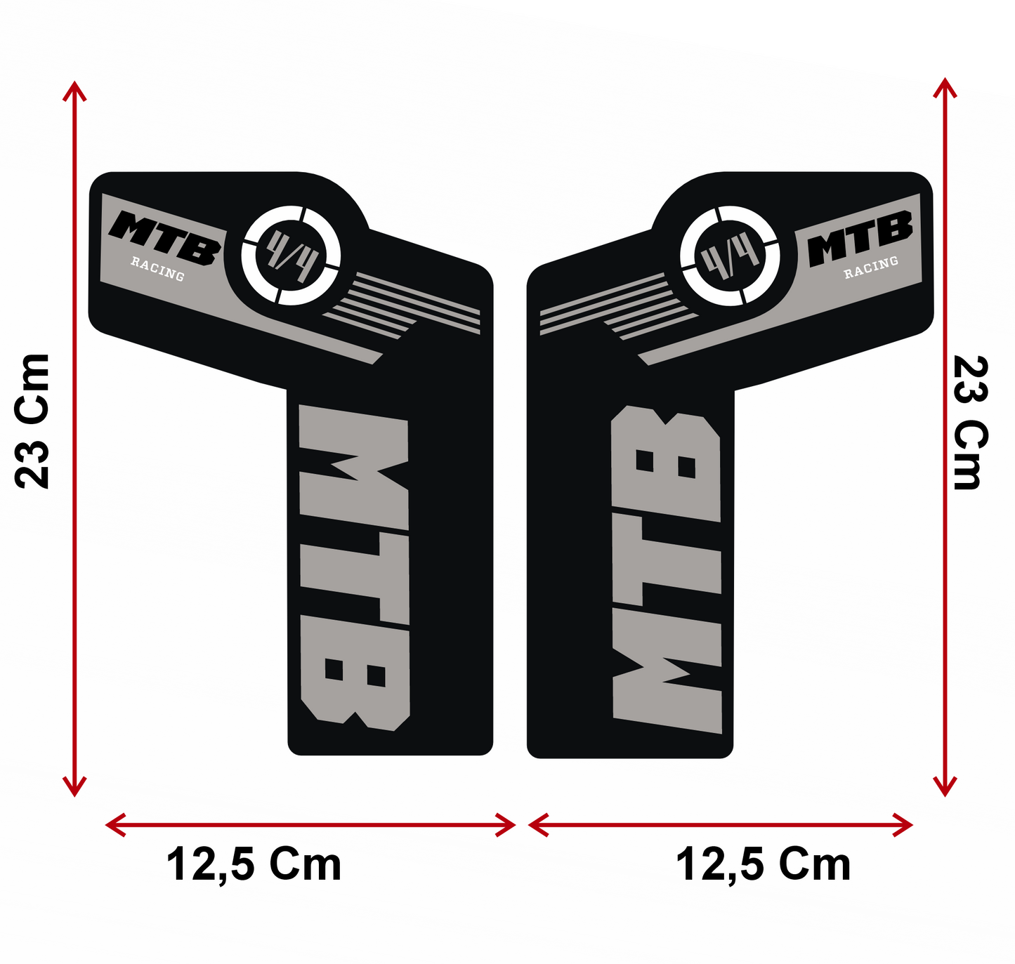 Adesivi Forcella MTB – Sticker Resistenti per Ammortizzatori Anteriori – Decalcomanie Vinile Impermeabili per Mountain Bike – Tuning Bici Personalizzato B0223