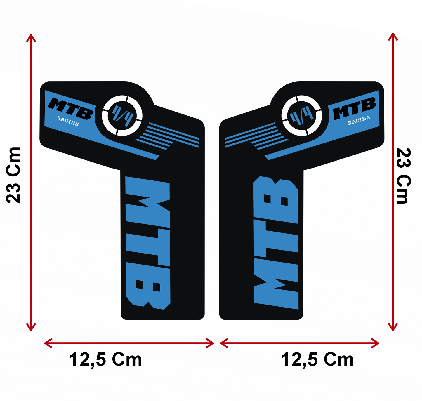 Adesivi Forcella MTB – Sticker Resistenti per Ammortizzatori Anteriori – Decalcomanie Vinile Impermeabili per Mountain Bike – Tuning Bici Personalizzato B0223
