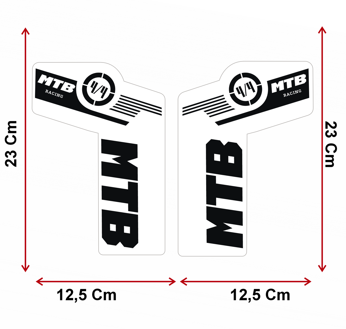 Adesivi Forcella MTB – Sticker Resistenti per Ammortizzatori Anteriori – Decalcomanie Vinile Impermeabili per Mountain Bike – Tuning Bici Personalizzato B0223