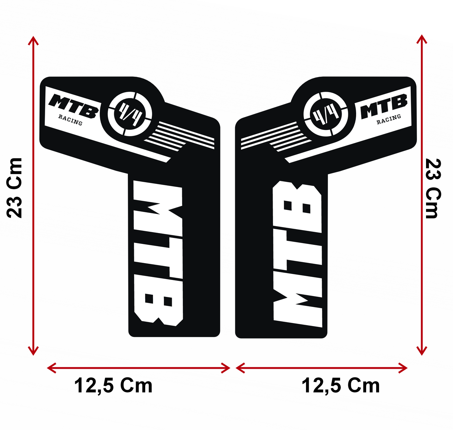 Adesivi Forcella MTB – Sticker Resistenti per Ammortizzatori Anteriori – Decalcomanie Vinile Impermeabili per Mountain Bike – Tuning Bici Personalizzato B0223