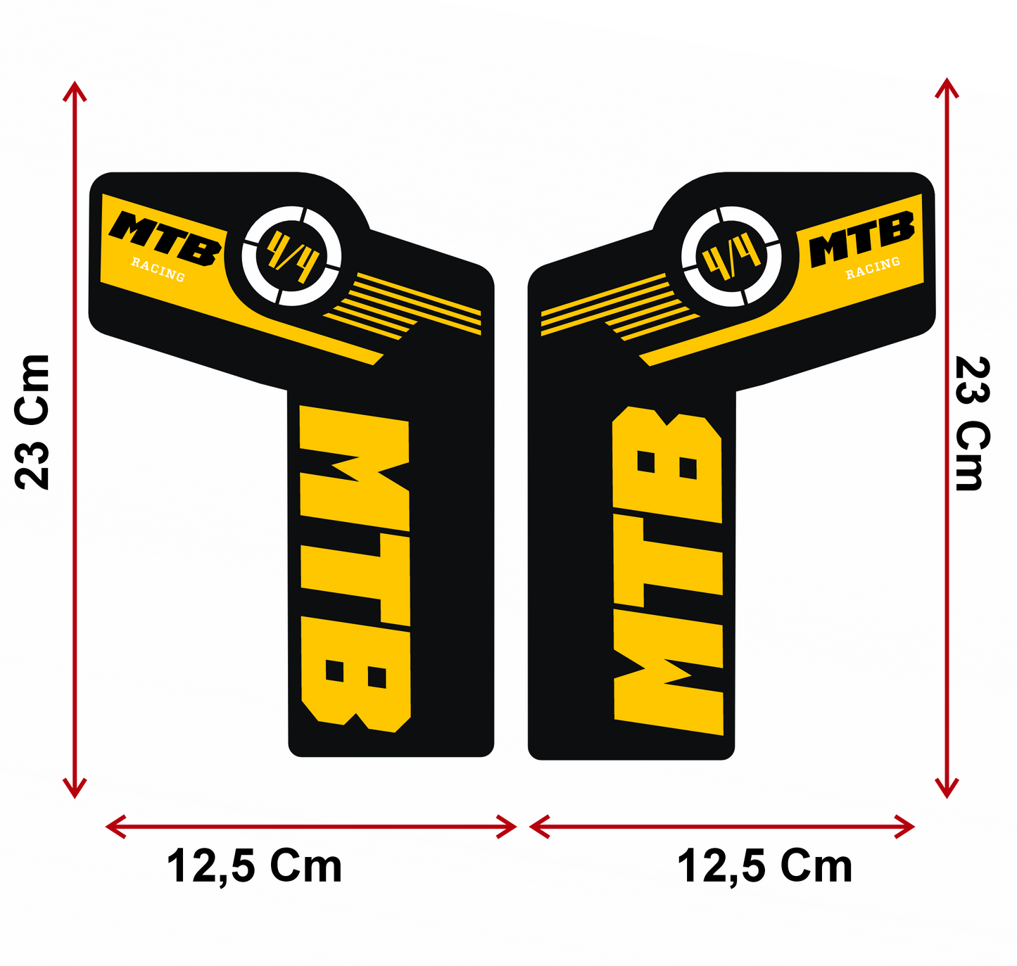 Adesivi Forcella MTB – Sticker Resistenti per Ammortizzatori Anteriori – Decalcomanie Vinile Impermeabili per Mountain Bike – Tuning Bici Personalizzato B0223