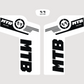 Adesivi Forcella MTB – Sticker Resistenti per Ammortizzatori Anteriori – Decalcomanie Vinile Impermeabili per Mountain Bike – Tuning Bici Personalizzato B0223