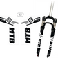 Adesivi Forcella MTB – Sticker Resistenti per Ammortizzatori Anteriori – Decalcomanie Vinile Impermeabili per Mountain Bike – Tuning Bici Personalizzato B0223