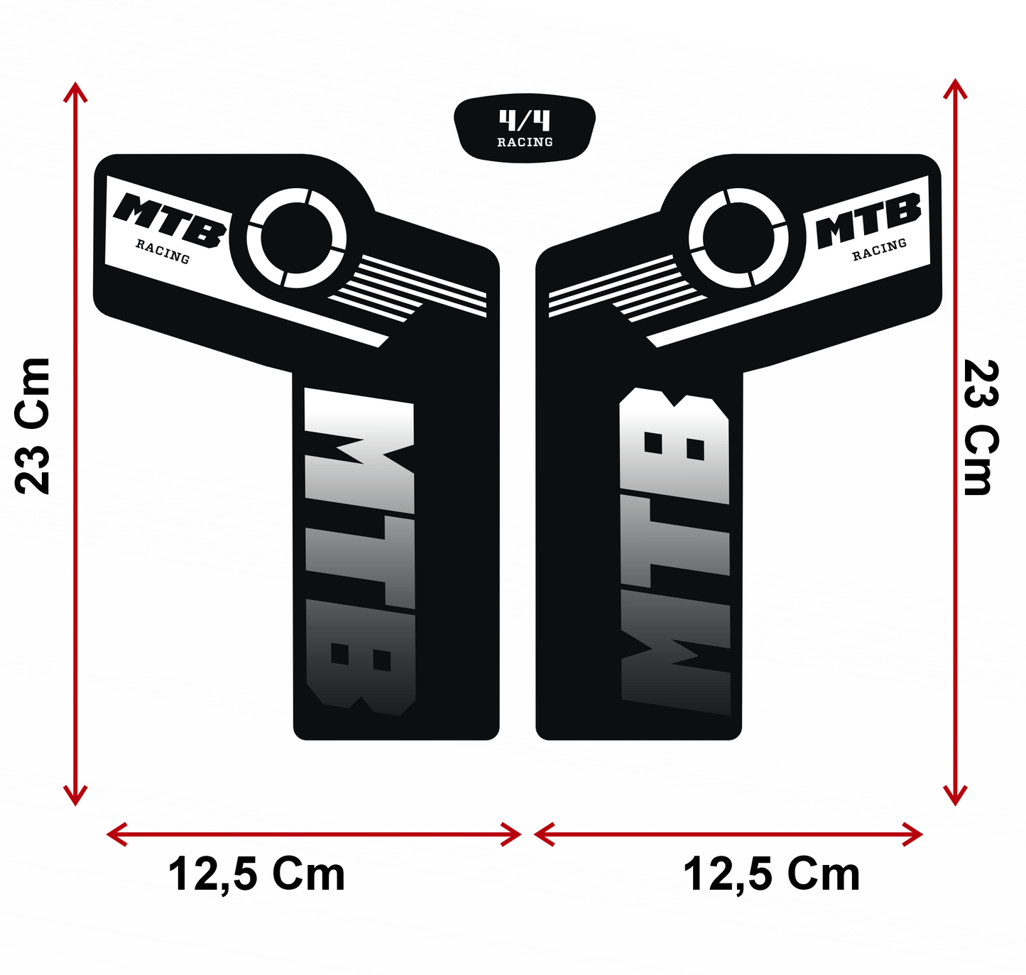 Adesivi Forcella MTB Impermeabili – Decalcomanie Resistenti per Ammortizzatori Anteriori – Tuning Bici Personalizzato B0225