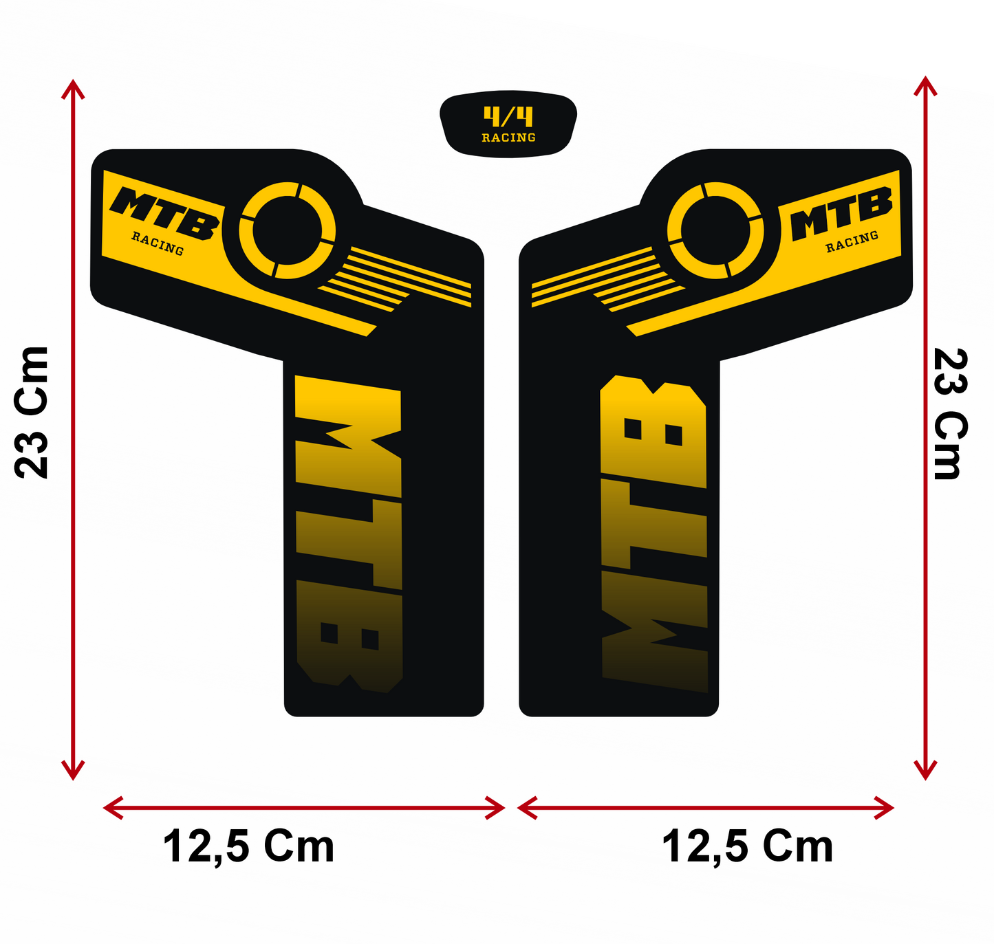 Adesivi Forcella MTB Impermeabili – Decalcomanie Resistenti per Ammortizzatori Anteriori – Tuning Bici Personalizzato B0225