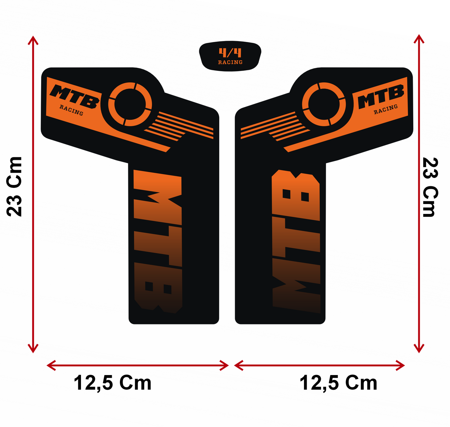 Adesivi Forcella MTB Impermeabili – Decalcomanie Resistenti per Ammortizzatori Anteriori – Tuning Bici Personalizzato B0225
