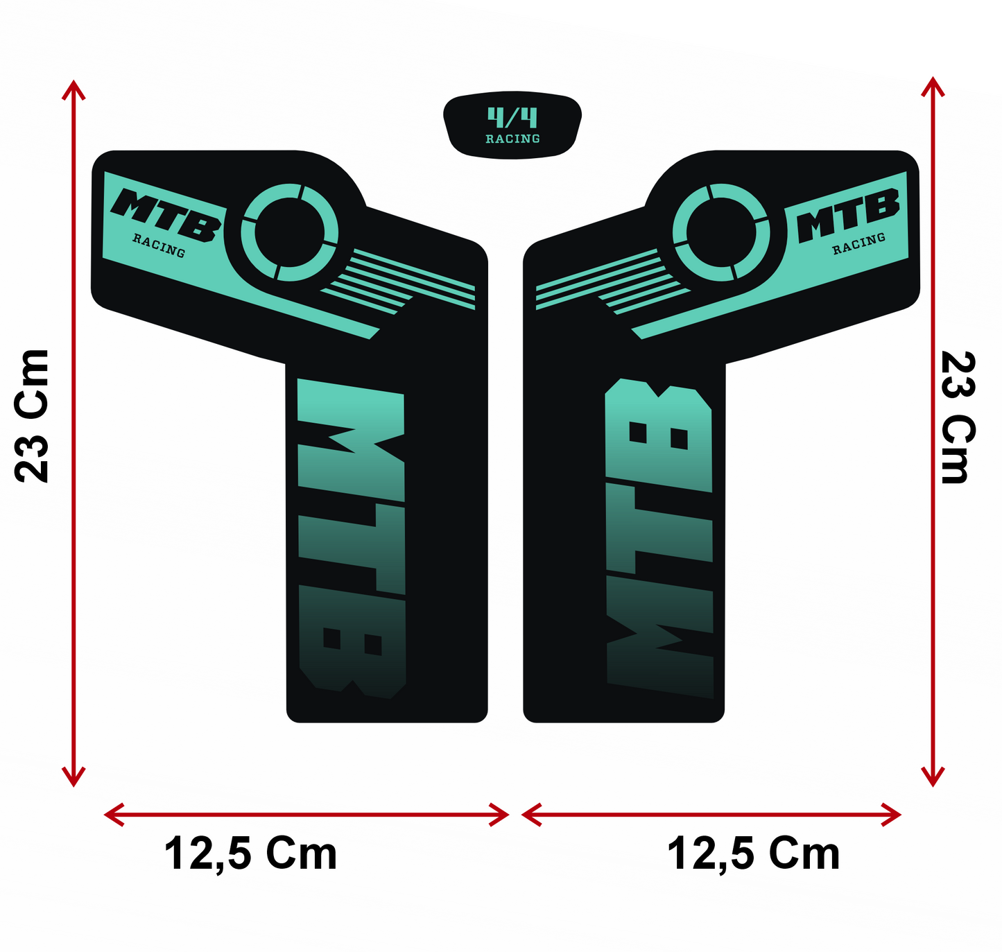 Adesivi Forcella MTB Impermeabili – Decalcomanie Resistenti per Ammortizzatori Anteriori – Tuning Bici Personalizzato B0225