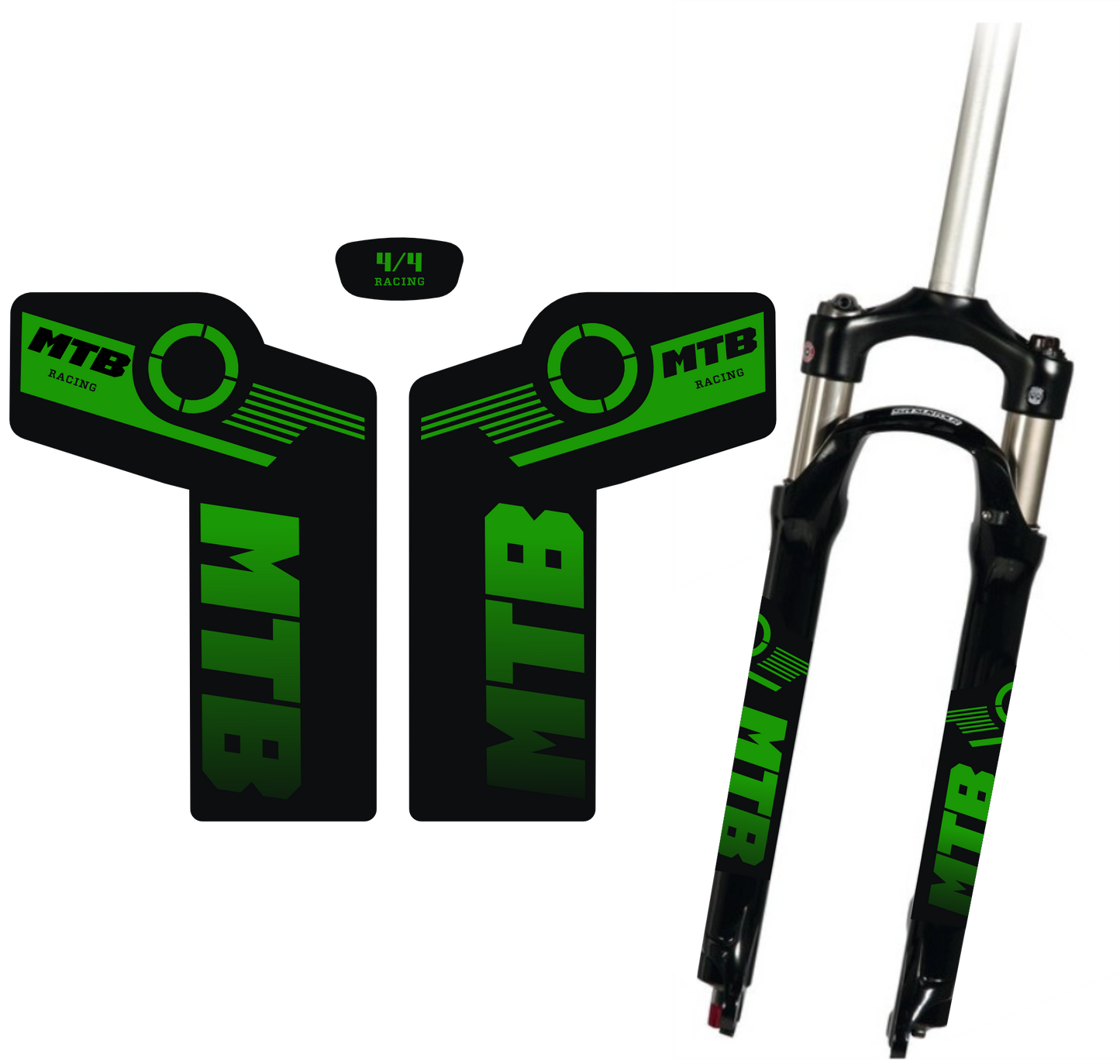 Adesivi Forcella MTB Impermeabili – Decalcomanie Resistenti per Ammortizzatori Anteriori – Tuning Bici Personalizzato B0225