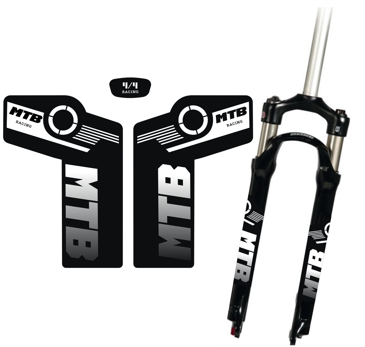 Adesivi Forcella MTB Impermeabili – Decalcomanie Resistenti per Ammortizzatori Anteriori – Tuning Bici Personalizzato B0225