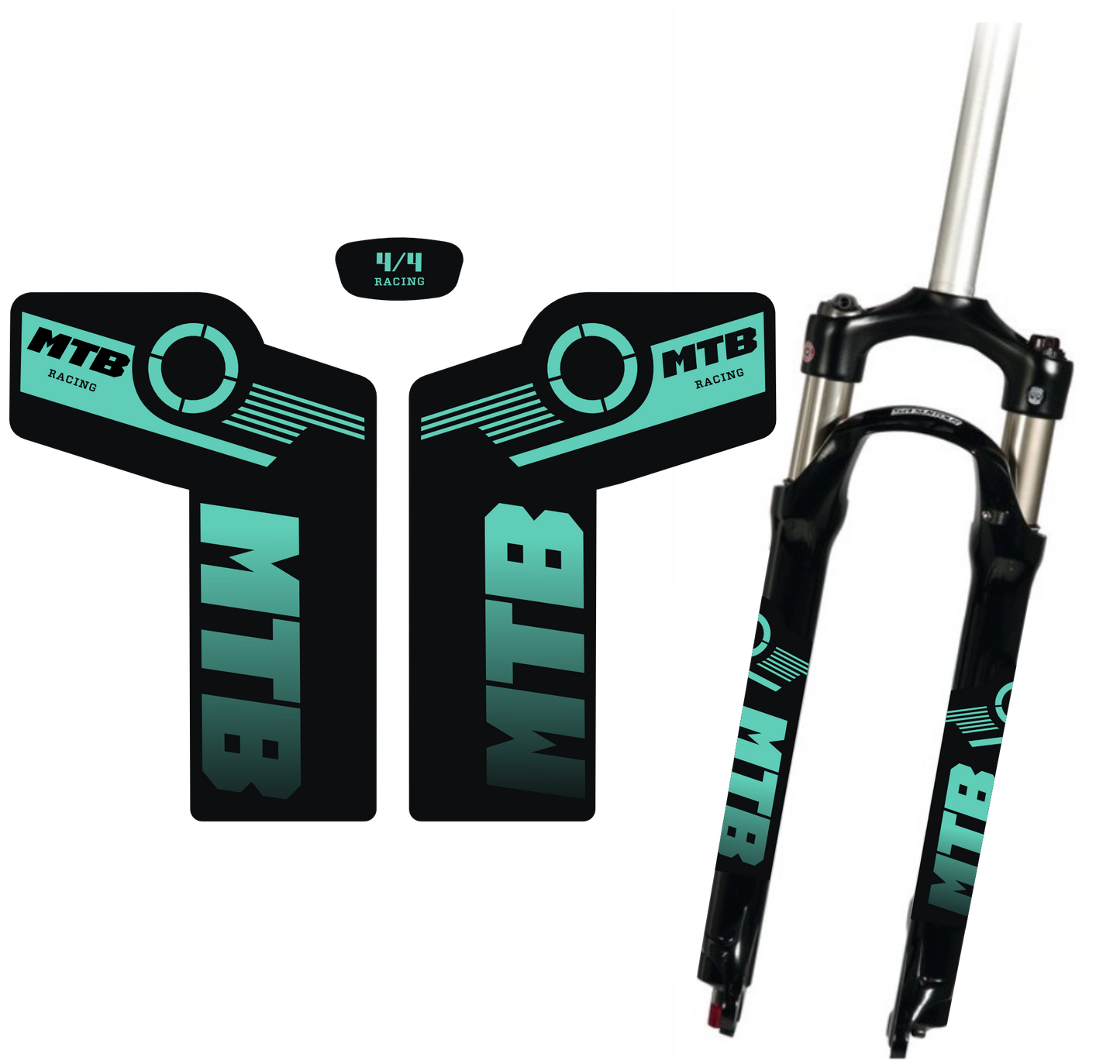 Adesivi Forcella MTB Impermeabili – Decalcomanie Resistenti per Ammortizzatori Anteriori – Tuning Bici Personalizzato B0225