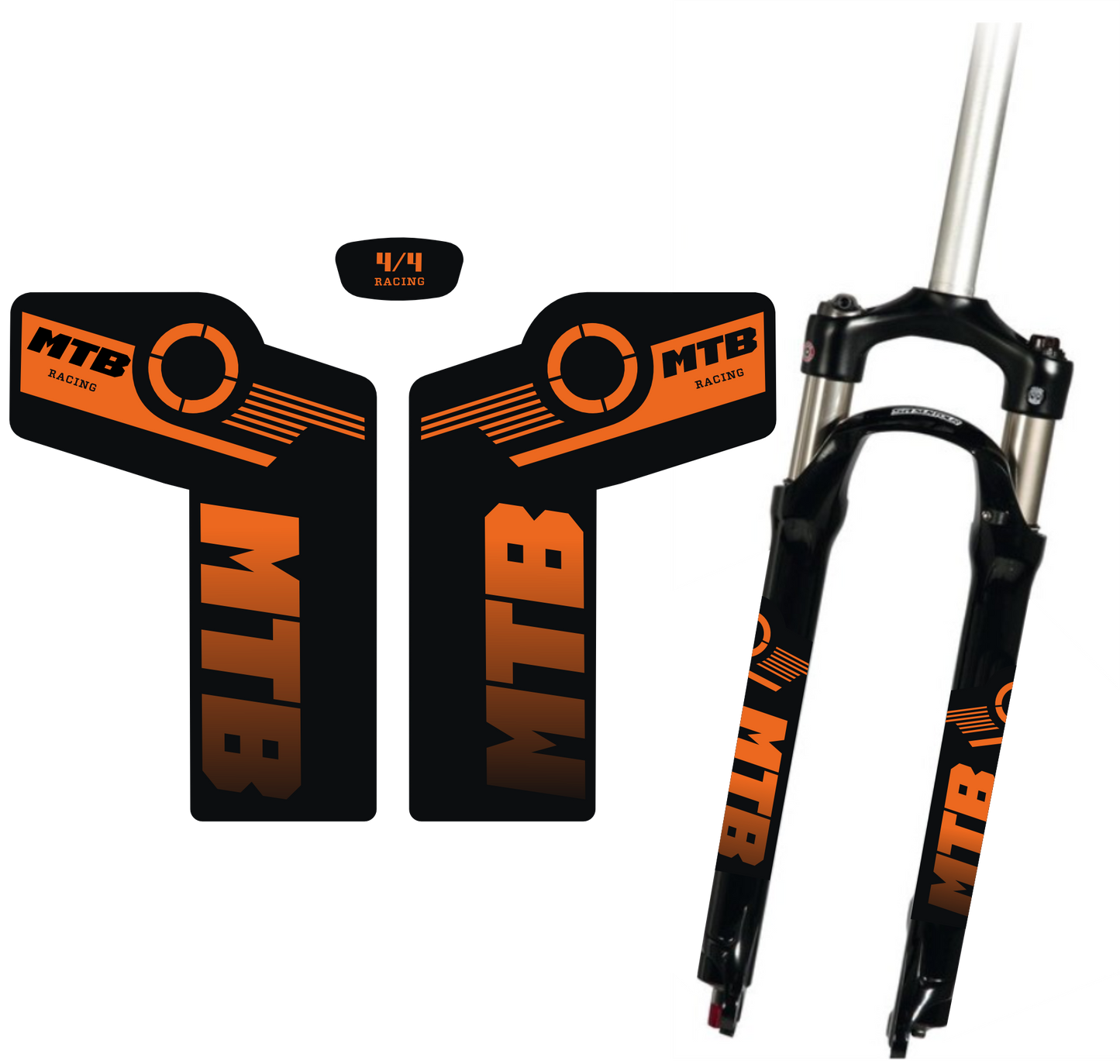 Adesivi Forcella MTB Impermeabili – Decalcomanie Resistenti per Ammortizzatori Anteriori – Tuning Bici Personalizzato B0225