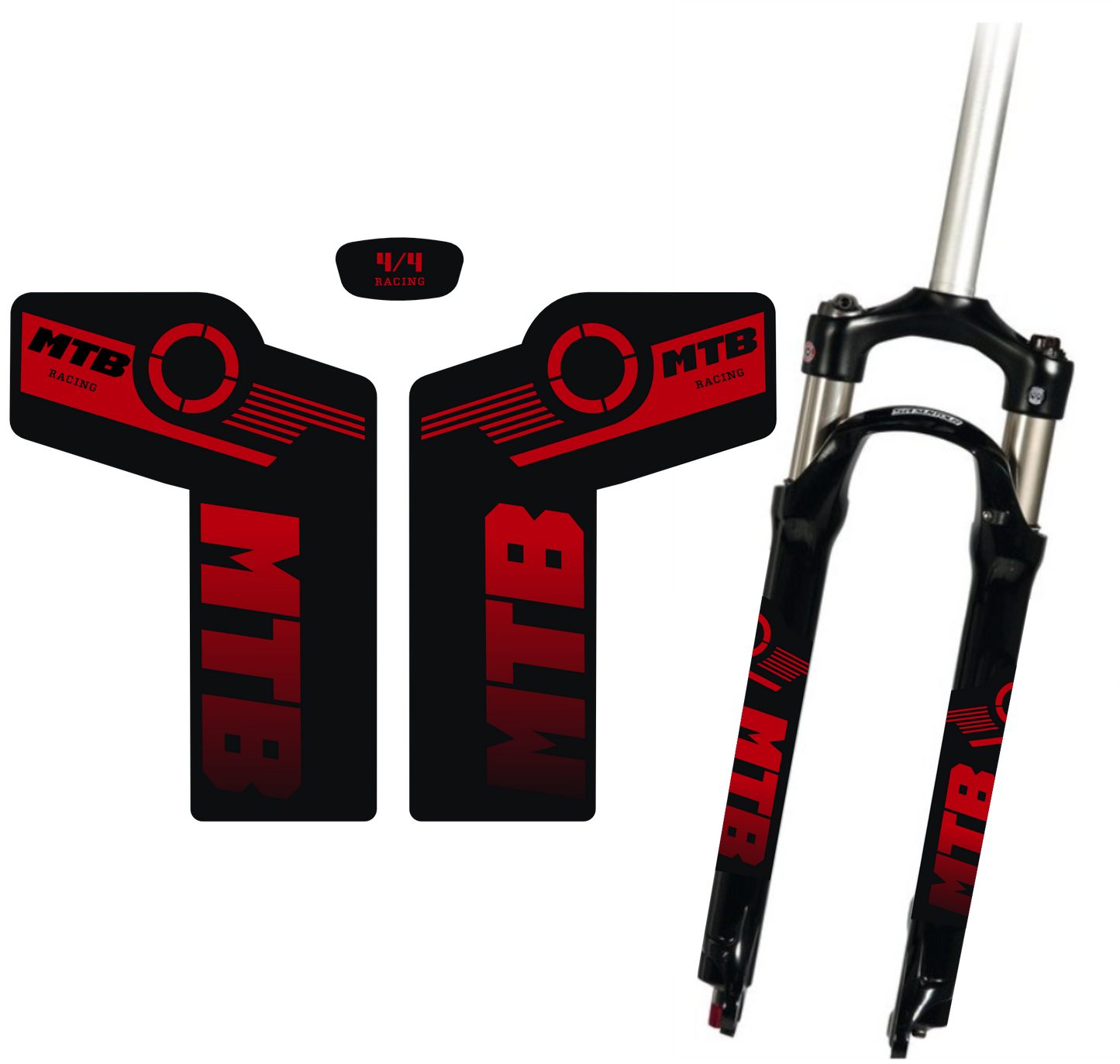 Adesivi Forcella MTB Impermeabili – Decalcomanie Resistenti per Ammortizzatori Anteriori – Tuning Bici Personalizzato B0225