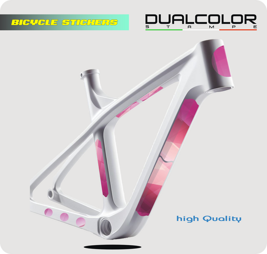 Adesivi Protettivi per Telaio Bicicletta, Rosa, Kit 16 Pezzi, Universale MTB BDC, adatti per bici adulto e bambino B0228