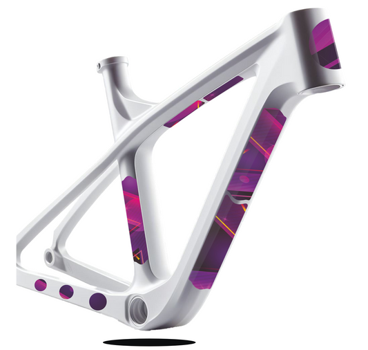 Protezione Telaio Bici Rosa - Kit 16 Adesivi Universali per MTB, BDC e Bici Bimbo B0229