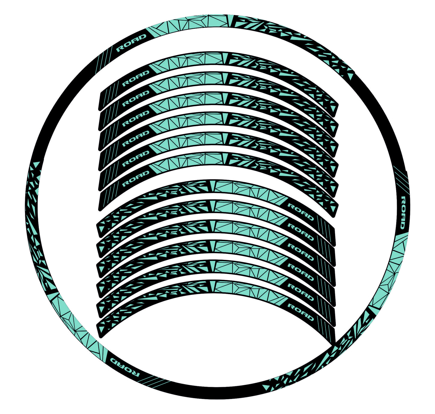 MTB-fietsvelgstickers 26'' - 27,5'' - 28-29'' inch MTB-fietswielstickers MTB-racevelgen COD. B0141