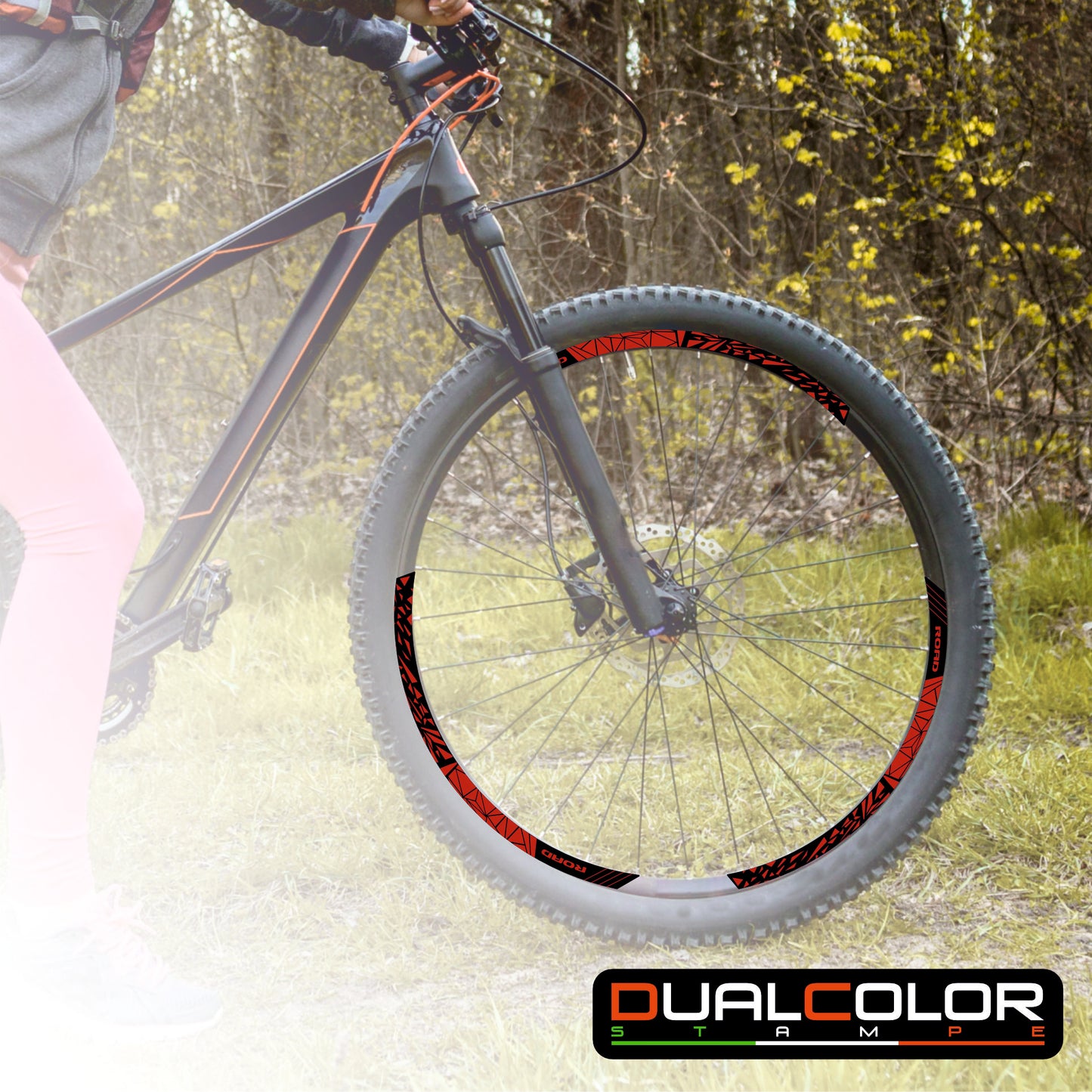 MTB-fietsvelgstickers 26'' - 27,5'' - 28-29'' inch MTB-fietswielstickers MTB-racevelgen COD. B0141