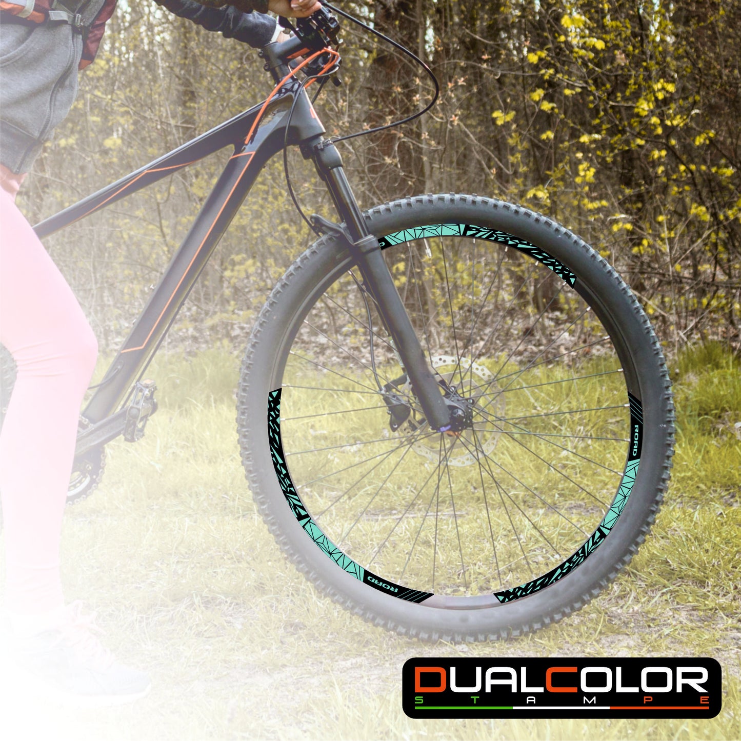 MTB-fietsvelgstickers 26'' - 27,5'' - 28-29'' inch MTB-fietswielstickers MTB-racevelgen COD. B0141