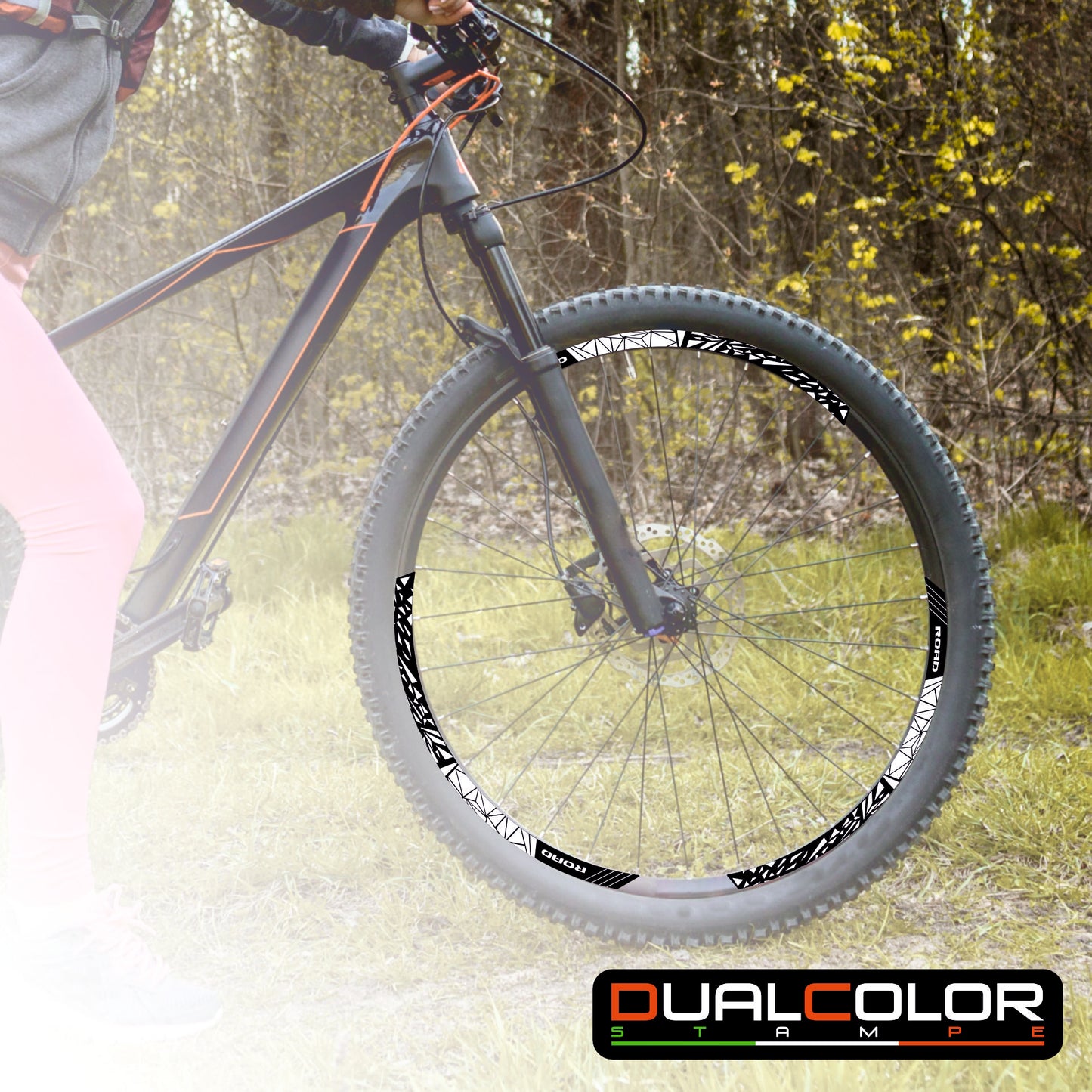 MTB-fietsvelgstickers 26'' - 27,5'' - 28-29'' inch MTB-fietswielstickers MTB-racevelgen COD. B0141