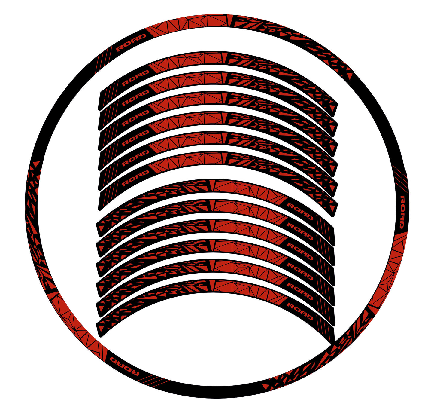 MTB-fietsvelgstickers 26'' - 27,5'' - 28-29'' inch MTB-fietswielstickers MTB-racevelgen COD. B0141