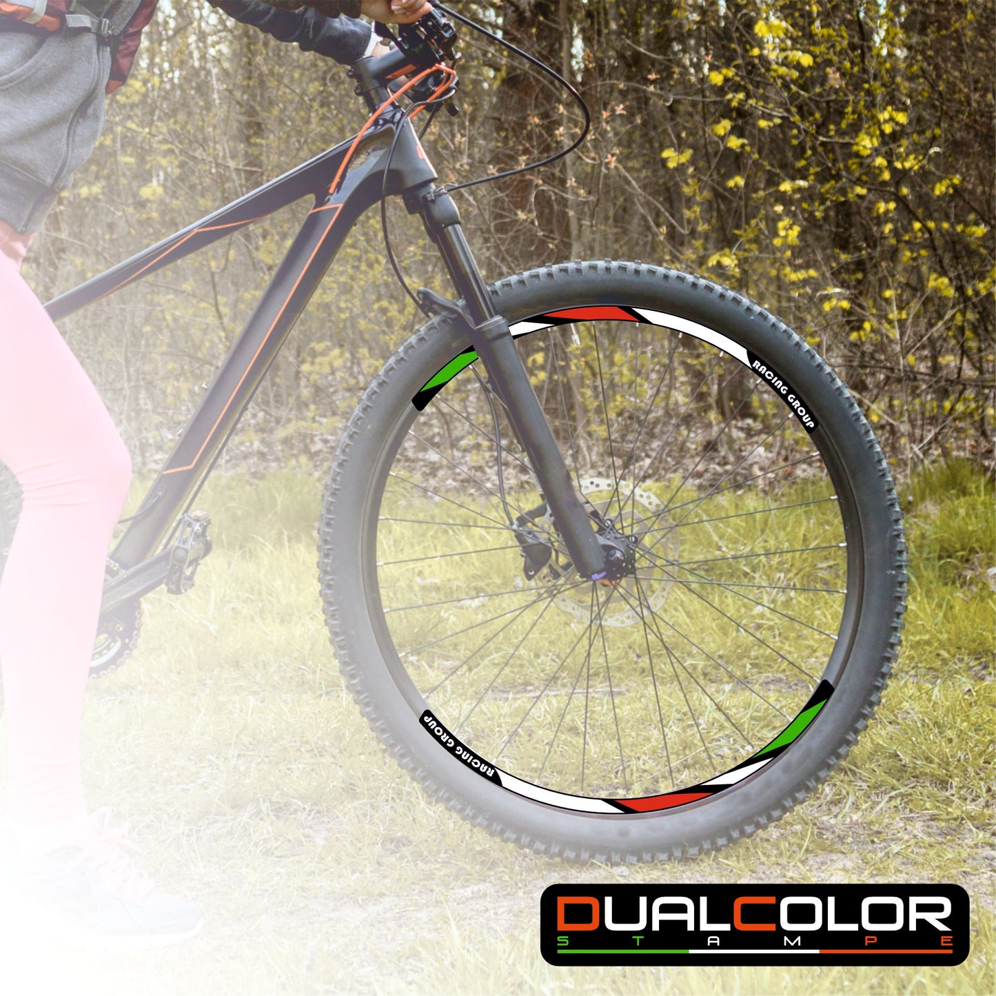 MTB-fietsvelgstickers 26'' - 27,5'' - 28-29'' inch MTB-fietswielstickers MTB-racevelgen COD. B0141