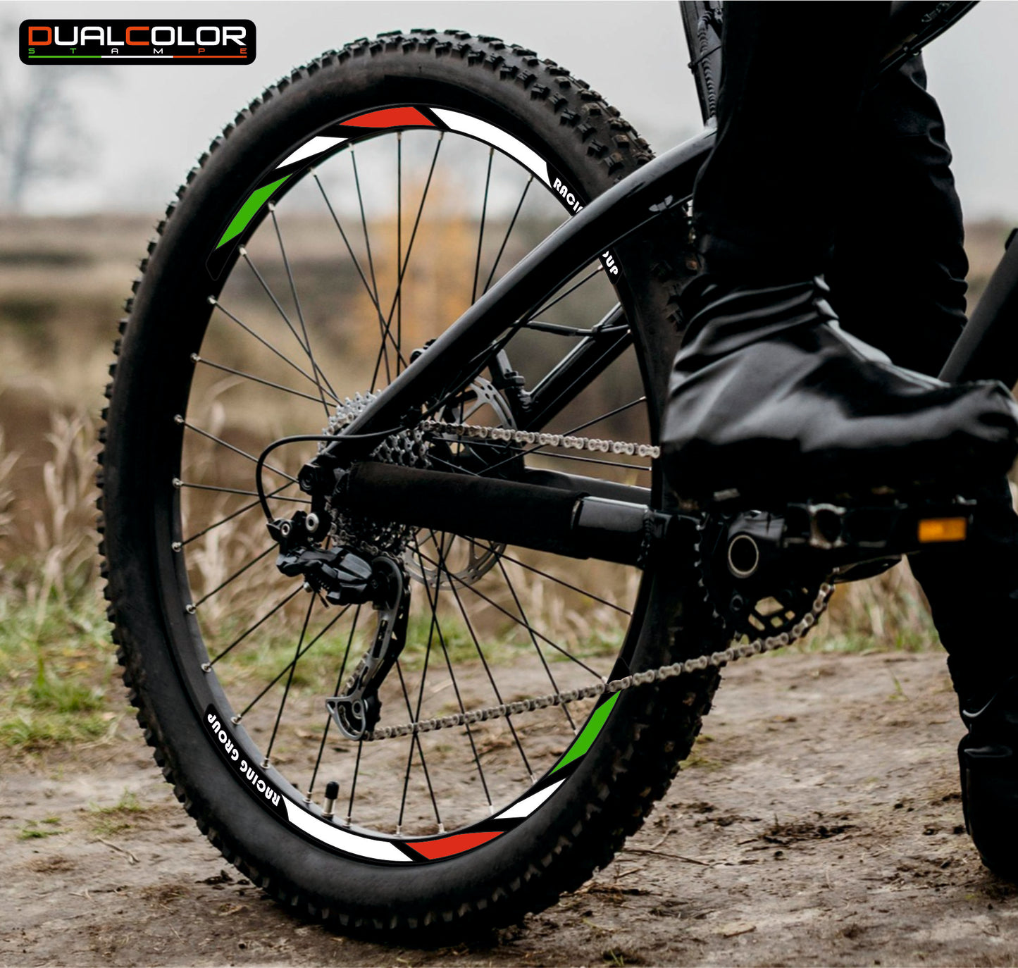 MTB-fietsvelgstickers 26'' - 27,5'' - 28-29'' inch MTB-fietswielstickers MTB-racevelgen COD. B0141