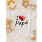 Body neonato con frase I LOVE PAPÀ 0-3 mesi 6-9 mesi | maniche corte