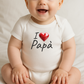 Body neonato con frase I LOVE PAPÀ 0-3 mesi 6-9 mesi | maniche corte