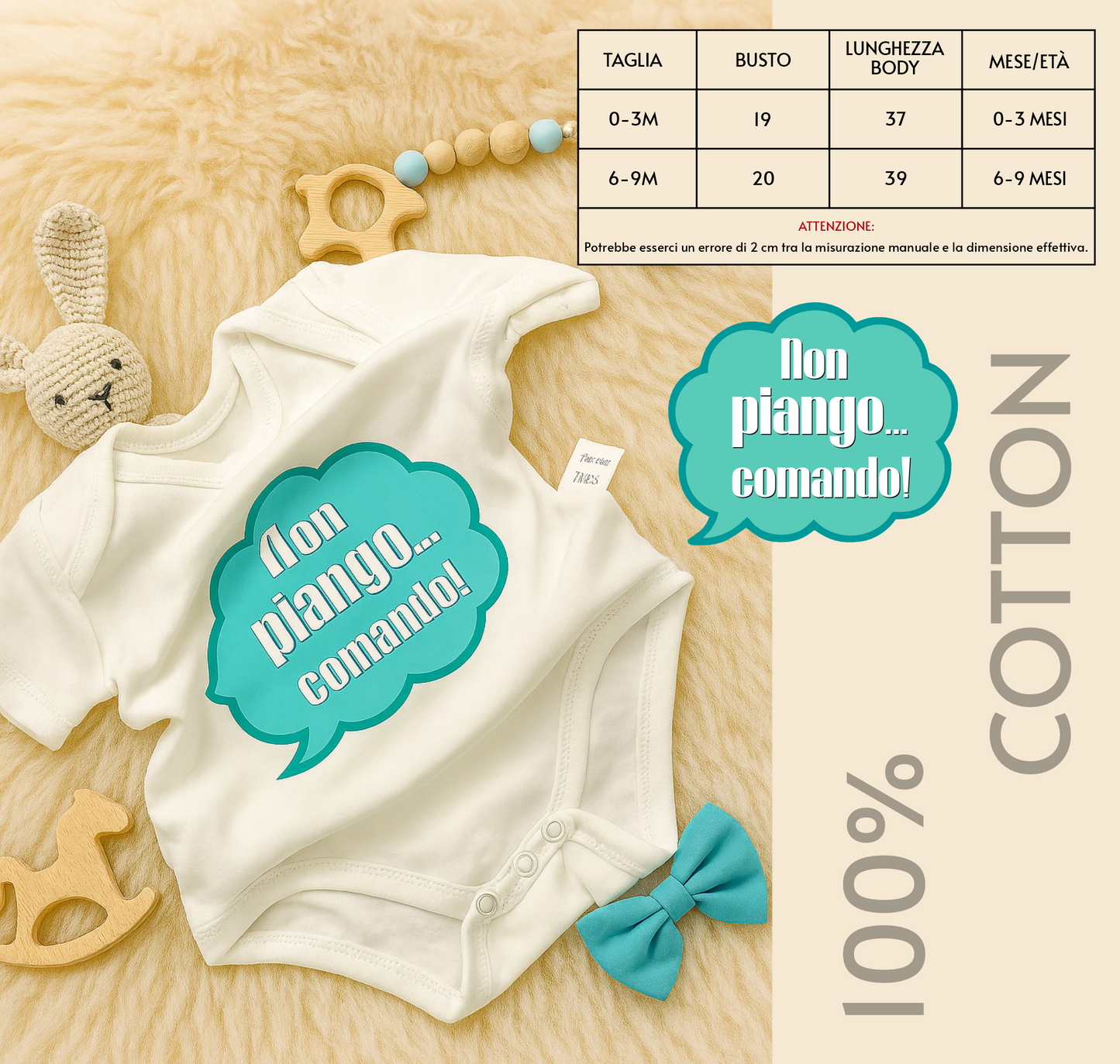 Body neonato con frase divertentemanica corta 0-3 mesi 6-9 mesi | Prénatal