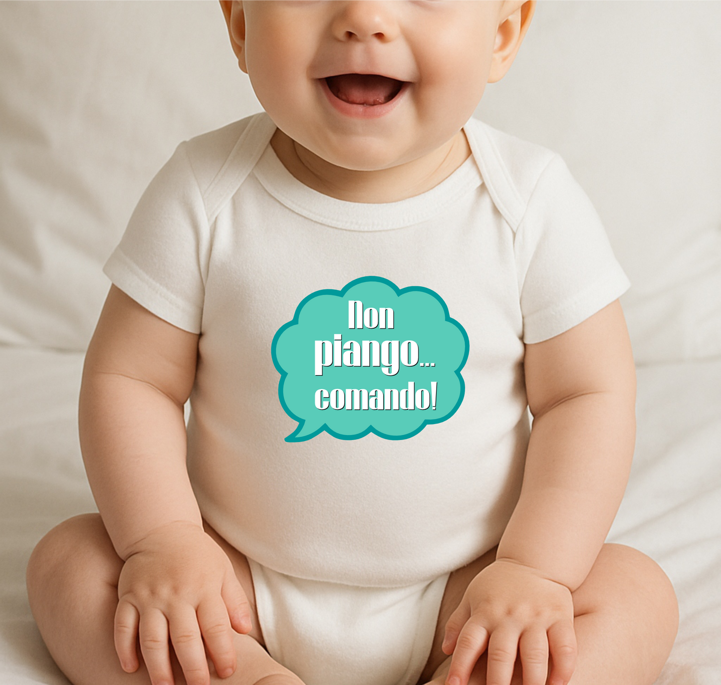 Body neonato con frase divertentemanica corta 0-3 mesi 6-9 mesi | Prénatal