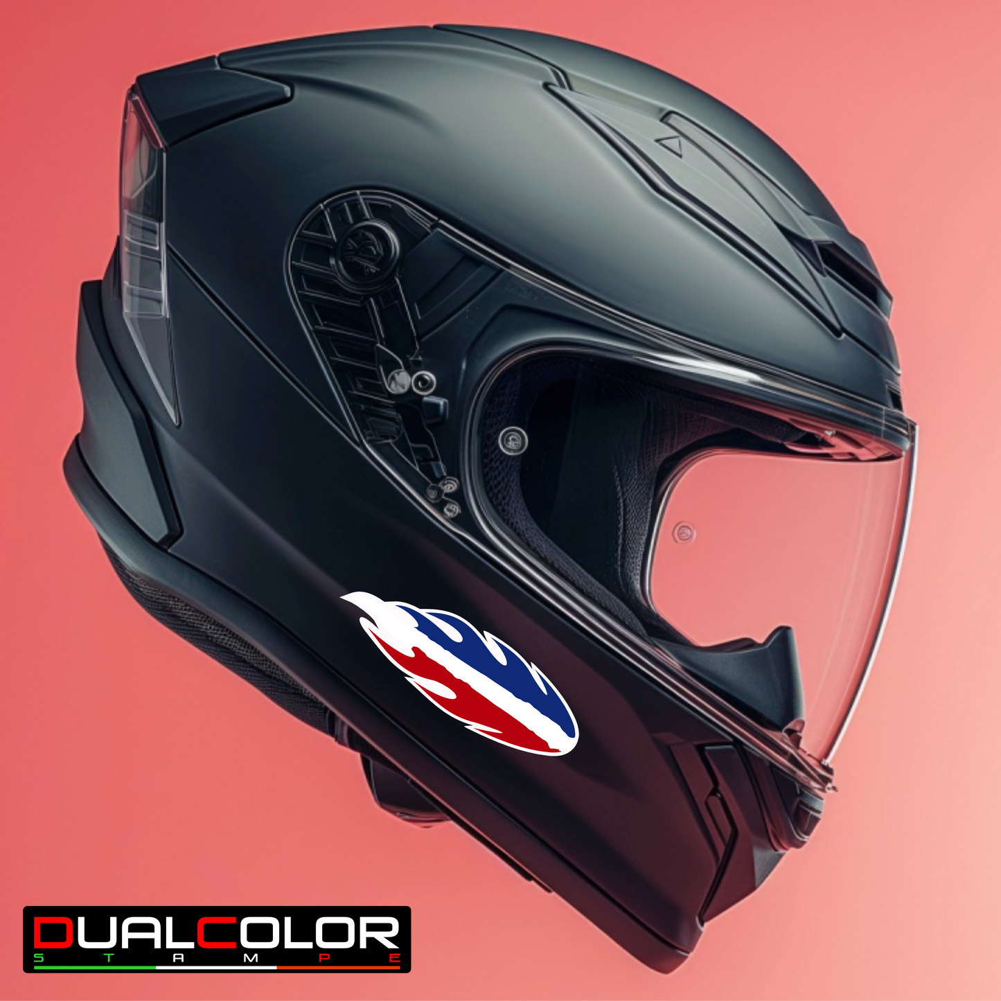 DualColorStampe Adesivi Stickers Bandiera Francese Francia Tuning Sport Racing 6 Unità | Adesivo per Auto Moto Scooter Quad Caschi | Resistenti alla Pioggia e al Sole C0092