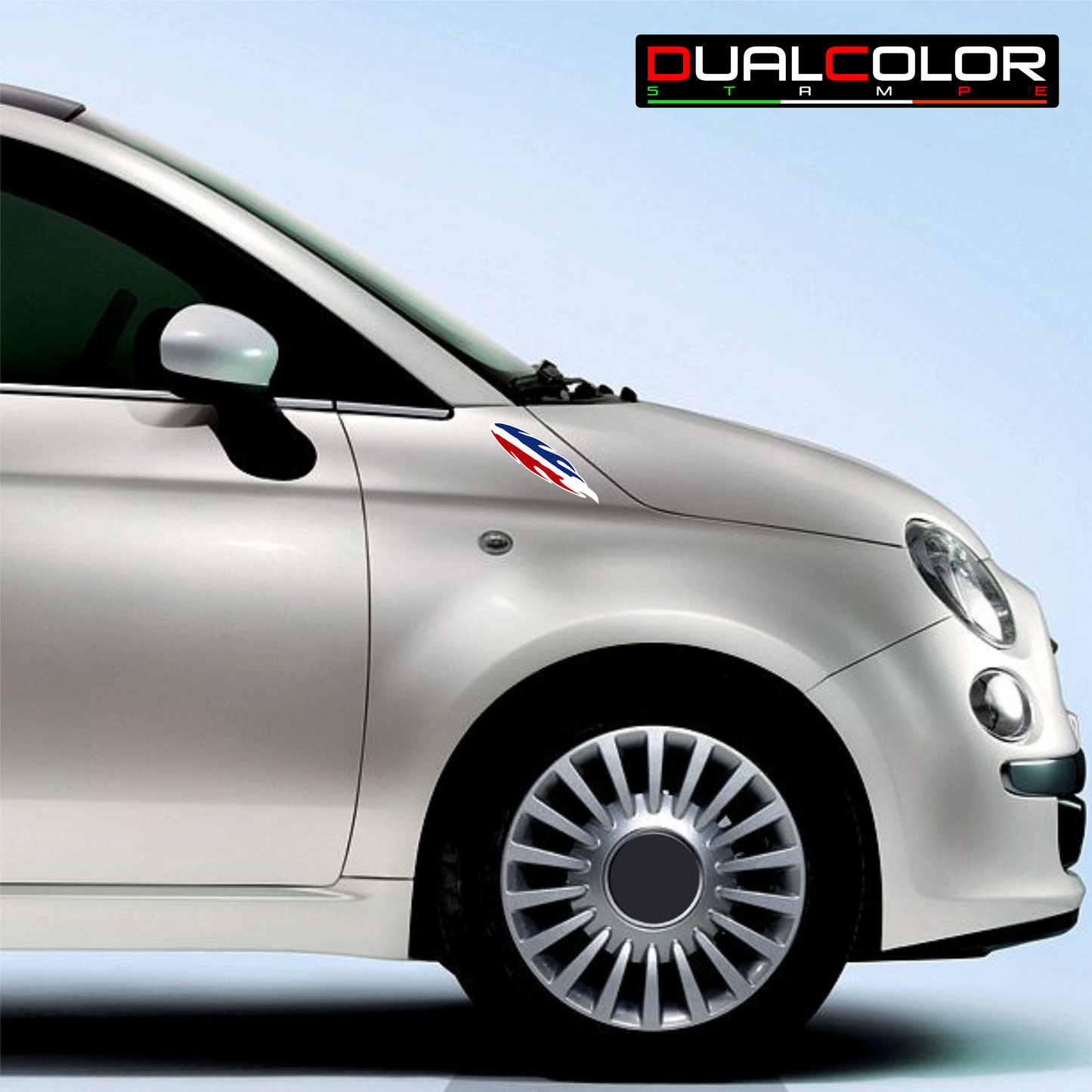 DualColorStampe Adesivi Stickers Bandiera Francese Francia Tuning Sport Racing 6 Unità | Adesivo per Auto Moto Scooter Quad Caschi | Resistenti alla Pioggia e al Sole C0092