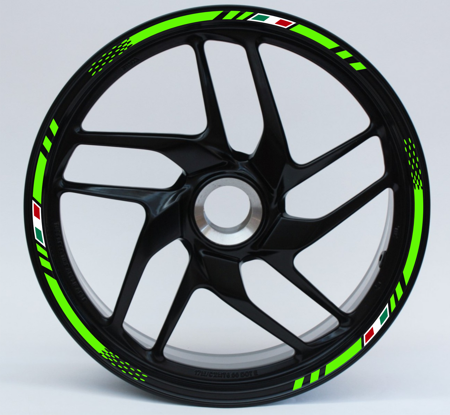 DualColorStampe Confezione Adesivi Set Completo di Cerchi Strisce per Moto per 2 Ruote da 17'' pollici strips Design Sportivo COD.D0062