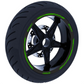 Set di Strisce Cerchi Moto per 2 Ruote da 15" a 19" Pollici | Adesivi Ruote Moto | Adesivi Cerchi Moto Resiste a Pioggia e Sole | Design Racing D0124