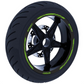 Set di Strisce Cerchi Moto per 2 Ruote da 15" a 19" Pollici | Adesivi Ruote Moto | Adesivi Cerchi Moto Resiste a Pioggia e Sole | Design Racing D0124