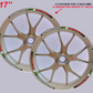 Strisce Adesive Cerchi Moto 17 Pollici  BANDIERA ITALIANA – Set per 2 Ruote – Design Racing Bianco Blu e Nero – Resistenti a Pioggia e Sole – Adesivi Ruote Moto Lucidi – Modello D0139