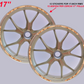 Adesivi Cerchi Moto 17 Pollici – Set 2 Ruote – Design Racing Effetto ruggine  – Resistenti a Sole e Pioggia – Adesivi Lucidi Ruote Moto D0142
