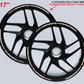 Adesivi Cerchi Moto 17 Pollici – Set 2 Ruote – Design Racing Effetto militare – Resistenti a Sole e Pioggia – rims Adesivi Lucidi Ruote Moto D0144