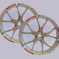 Adesivi Cerchi Moto 17 Pollici – Kit per 2 Ruote BANDIERA ITALIANA– stickers rims Lucidi Resistenti a Sole e Pioggia – Decorazioni per Cerchioni Moto D0145