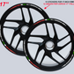 Adesivi Cerchi Moto 17 Pollici – Kit per 2 Ruote BANDIERA ITALIANA– stickers rims Lucidi Resistenti a Sole e Pioggia – Decorazioni per Cerchioni Moto D0145
