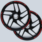 Set Completo Adesivi Strisce Cerchi Ruote Moto 17 Pollici Stripes + interno cerchi Filetto Cerchioni Gomme Race Sport Decal Racing Stickers Strips Universale D0151
