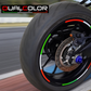 Strisce Cerchi Moto con colori della BANDIERA ITALIANA per 2 Ruote da 15" a 19" Pollici D0152