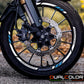 Adesivi Cerchi Moto Racing - Kit Completo per Ruote 15-19'' Pollici - Decalcomanie Professionali ad Alta Adesione, Resistenti Colore a scelta D0157