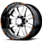 Kit Adesivi Cerchi Moto "Ready to Race" - Stickers ruote 15-19 pollici - PVC Air Free Professionale D0162