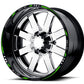 Kit Adesivi Cerchi Moto "Ready to Race" - Stickers ruote 15-19 pollici - PVC Air Free Professionale D0162