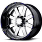 Kit Adesivi Cerchi Moto "Ready to Race" - Stickers ruote 15-19 pollici - PVC Air Free Professionale D0162