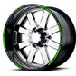 Kit Adesivi Cerchi Moto "RACING TEAM" - Stickers ruote 15-19 pollici - PVC Air Free Professionale D0163
